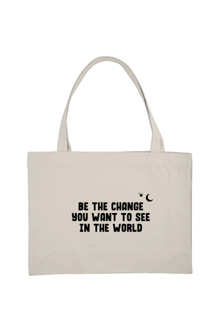 Shopping Bag mit Motiv BE THE CHANGE - Front