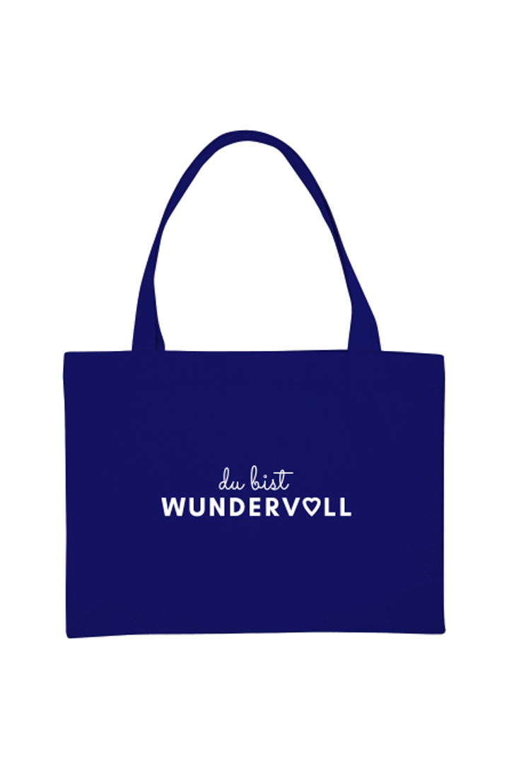 Shopping Bag mit Motiv DU BIST WUNDERVOLL Front