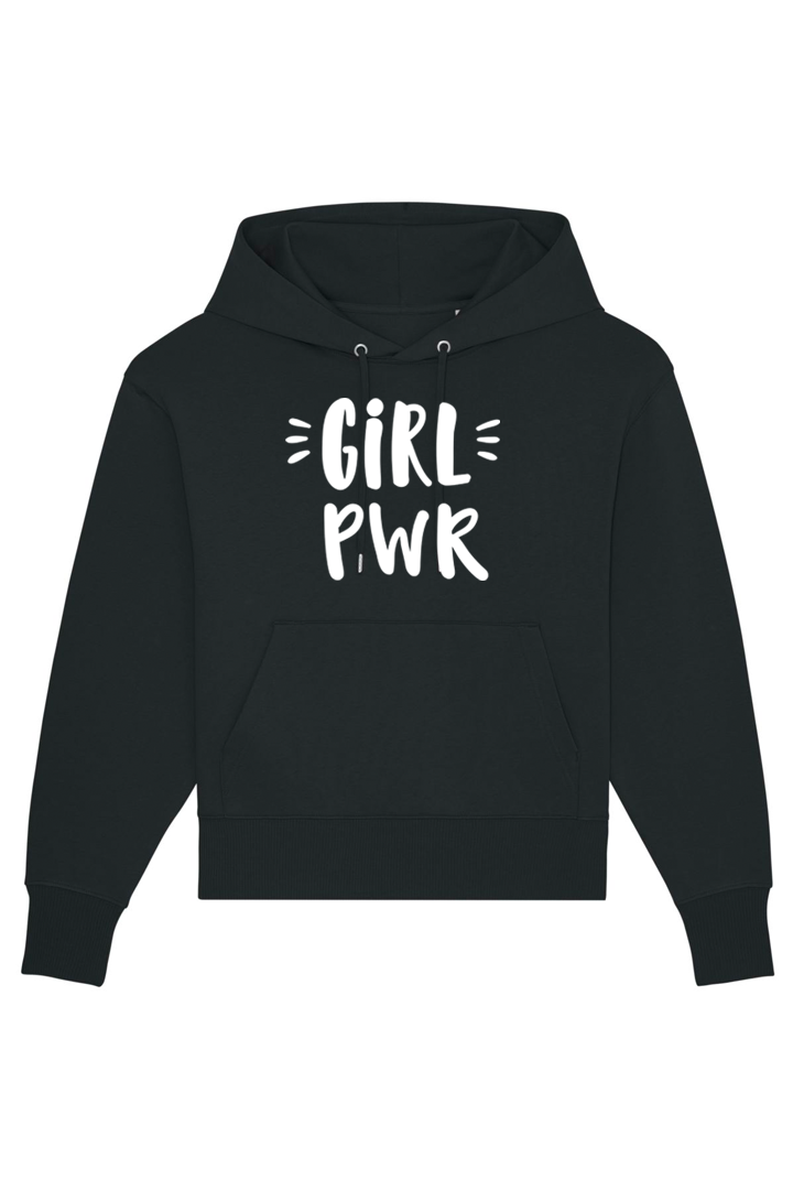 Black Oversized Hoodie mit Motiv GIRL PWR