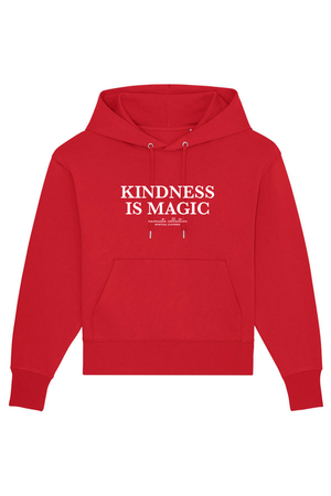 Red Oversized Hoodie mit Motiv KINDNESS IS MAGIC