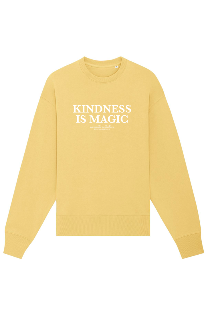 Jojoba Oversized Sweater mit Motiv KINDNESS IS MAGIC