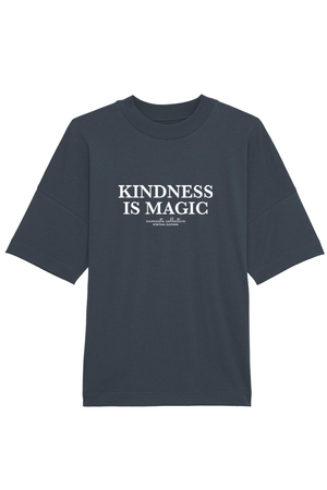 India Ink Grey Oversized T-Shirt mit Motiv KINDNESS IS MAGIC