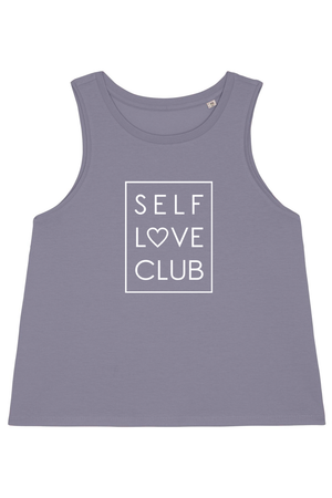 Lava Grey Top mit Motiv SELF LOVE CLUB