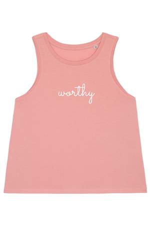 Canyon Pink Top mit Motiv WORTHY