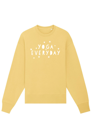 Jojoba Oversized Sweater mit Motiv YOGA EVERYDAY