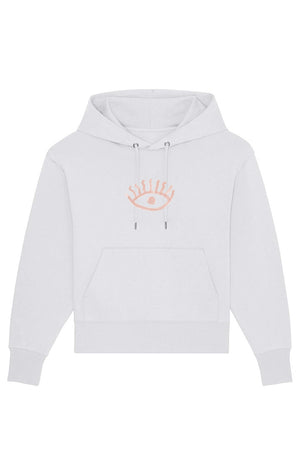 Oversized AJNA CHAKRA Hoodie weiß