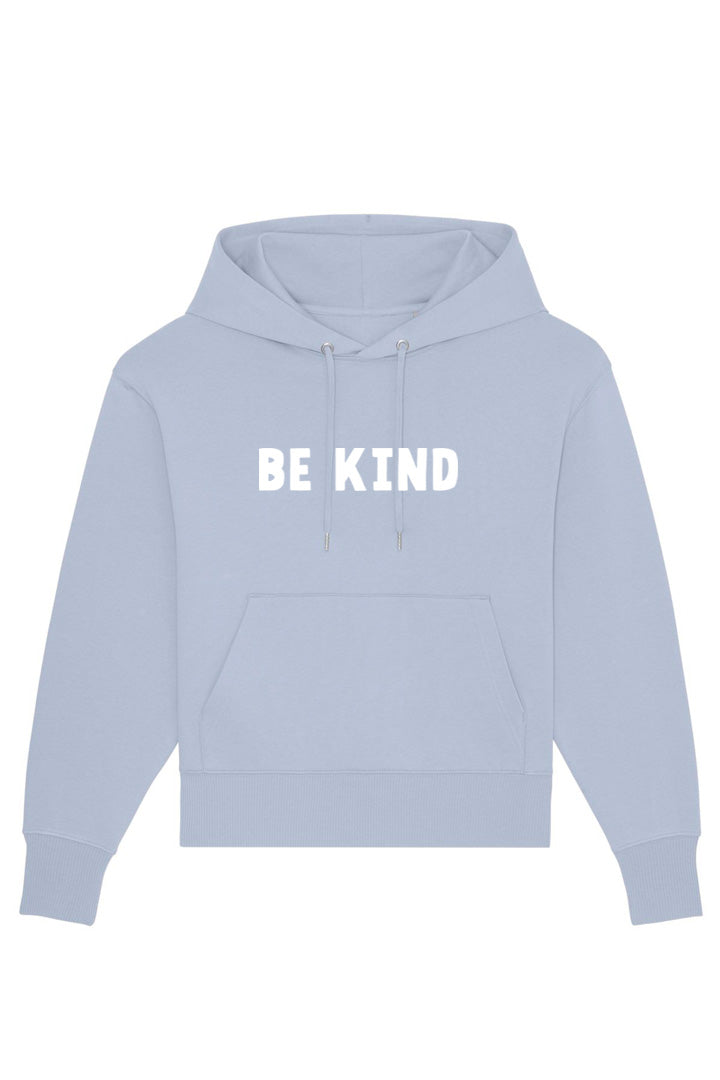 Oversized BE KIND Hoodie Serene Blue