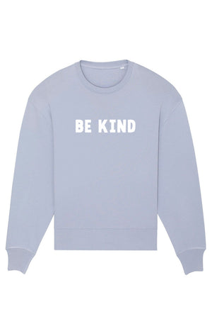 Oversized BE KIND Sweatshirt Serene Blue