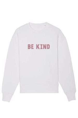 Oversized BE KIND Sweatshirt Stem Green