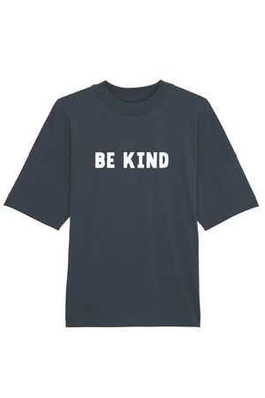 Oversized BE KIND T-Shirt India Ink Grey