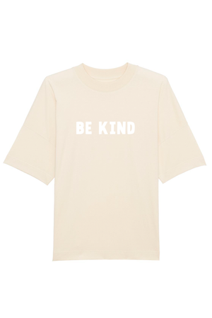 Oversized BE KIND T-Shirt Natural Raw