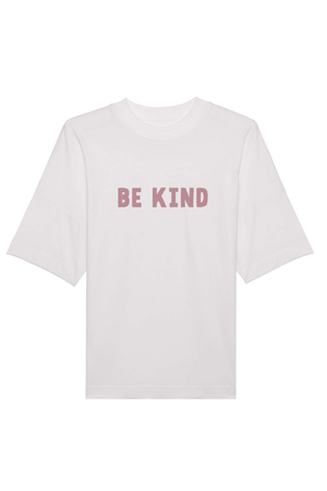 Oversized BE KIND T-Shirt weiß